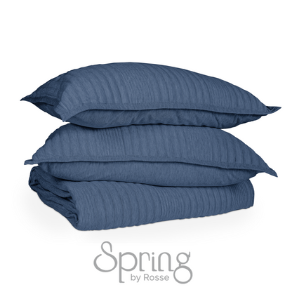 Spring by Rosse™ Trendy Jersey Quilt Set | 3 Piece Bedding | All Season Bedspread 480 GSM Polyester Jersey