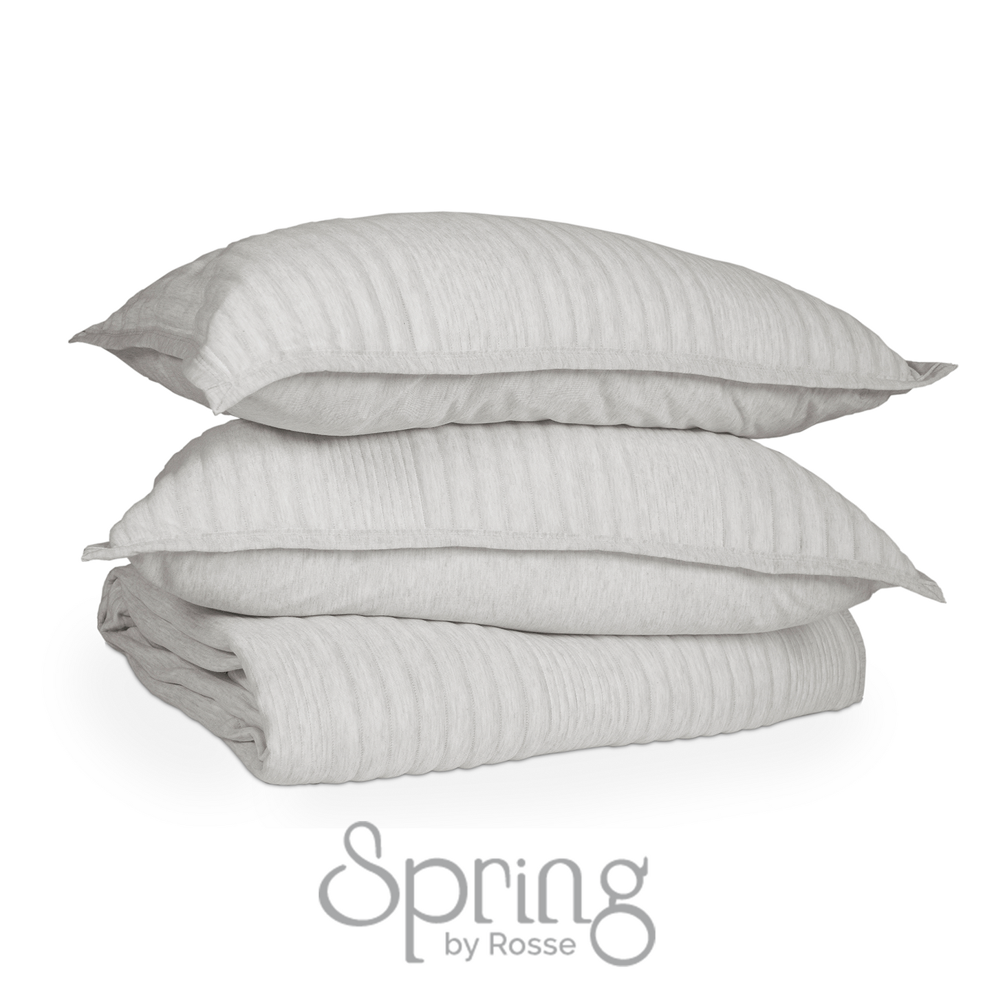 Spring by Rosse™ Trendy Jersey Quilt Set | 3 Piece Bedding | All Season Bedspread 480 GSM Polyester Jersey