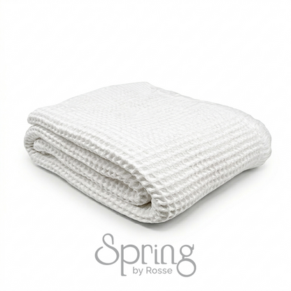 Spring by Rosse™ Waffle Weave Bed Blanket | Soft Textured 100% Cotton