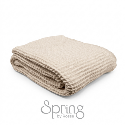 Spring by Rosse™ Waffle Weave Bed Blanket | Soft Textured 100% Cotton