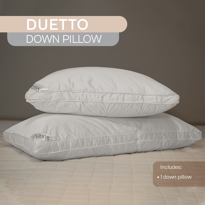 Spring by Rosse™ Duetto Pillow Insert Bamboo, Down Alternative Polyester Fill | Soft Breathable Durable | Everyday Comfort | Bed Pillow | Hypoallergenic Suppor