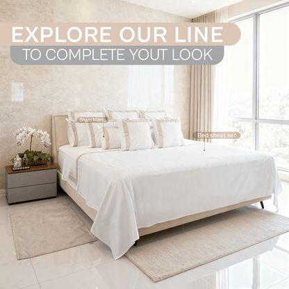 Spring by Rosse™ Mileto Duvet Cover Set | Soft Smooth Breathable | 100% Cotton | Complete Bedding Set 500 Thread Count Sateen | Oeko-Tex Certified