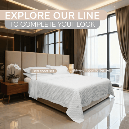 Spring by Rosse™ Sateen Duvet Cover Set | 100% Cotton | Complete Bedding Set 400 Thread | 3 Piece Bedding | Oeko-Tex Certified