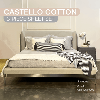 Spring by Rosse™ Castello Quilt Set | 100% Cotton | 360 GSM Oeko-Tex