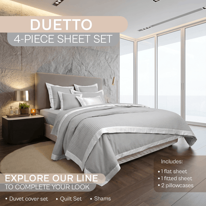 Spring by Rosse™ Duetto Sheet Set | 100% Cotton | 400 Thread Count Oeko-Tex Certified