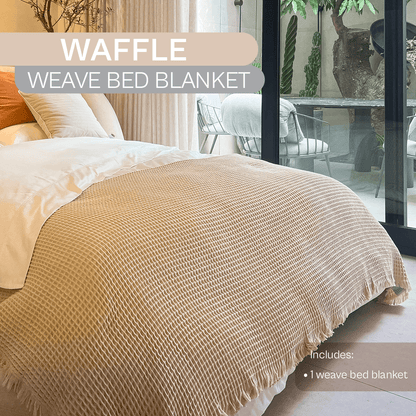 Spring by Rosse™ Waffle Weave Bed Blanket | Soft Textured 100% Cotton