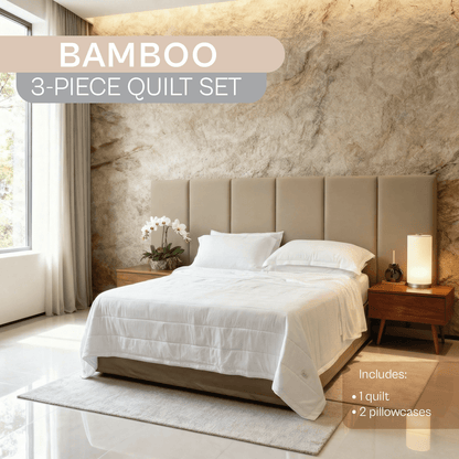 Spring by Rosse™ Bamboo Quilt Set | 100% Rayon Made From Bamboo | 300 TC Oeko-Tex
