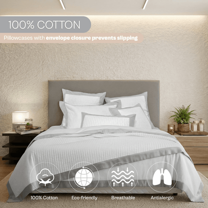 Spring by Rosse™ Duetto Quilt Set | 100% Cotton | 400 TC Oeko-Tex