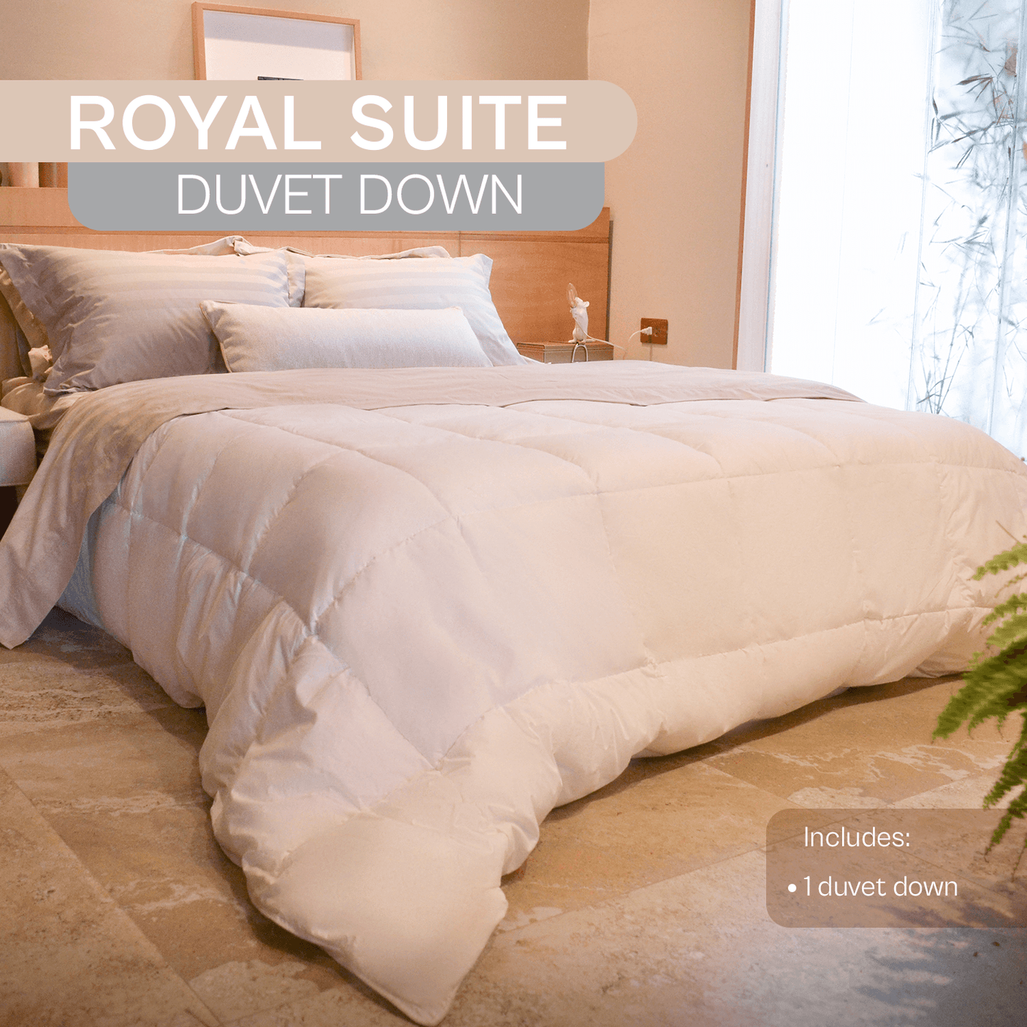 Spring by Rosse™ Royal Suite Cotton Duvet Insert & Comforter | Down Alternative Fill, Soft Breathable Lightweight | All Season Comfort | Bedding Insert