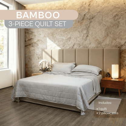Spring by Rosse™ Bamboo Quilt Set | 100% Rayon Made From Bamboo | 300 TC Oeko-Tex
