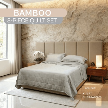 Spring by Rosse™ Bamboo Quilt Set | 100% Rayon Made From Bamboo | 300 TC Oeko-Tex