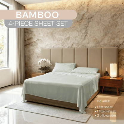 Spring by Rosse™ Bamboo Sheet Set | 100% Rayon Made From Bamboo | 300 Thread Count Oeko-Tex Certified