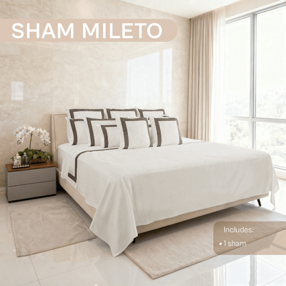 Spring by Rosse™ Sham Mileto Filled Decorative Pillow Sham | 100% Cotton Sateen Outer Cover, 500 Thread Count, Polyester Fill | Oeko-Tex Certified