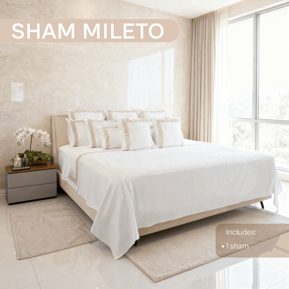 Spring by Rosse™ Sham Mileto Filled Decorative Pillow Sham | 100% Cotton Sateen Outer Cover, 500 Thread Count, Polyester Fill | Oeko-Tex Certified