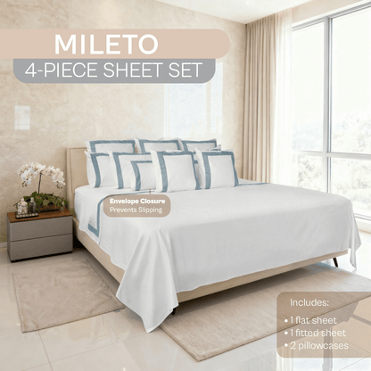 Spring by Rosse™ Mileto Sheet Set | 100% Cotton | 500 Thread Count Oeko-Tex Certified