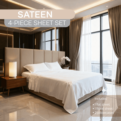 Spring by Rosse™ Sateen Sheet Set | 100% Cotton | 400 Thread Count Oeko-Tex Certified