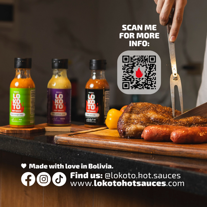 LOKOTO™ Trio – 3 Gourmet Hot Sauces – Mild, Medium and Hot – 10.93 oz. (310 g.) Bottle (Pack of 3)