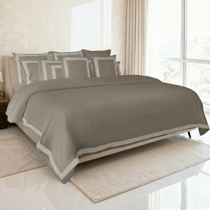 Spring by Rosse™ Mileto Duvet Cover Set | 500 TC Luxury Sateen Bedding | 100% Cotton Soft Breathable Premium Comforter Cover with Tailored Inset Border