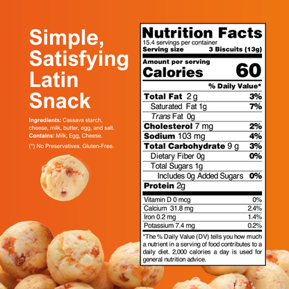 Mr.Cuñapé™ Crunchy Cassava & Cheese Bites, 7.05 oz. (200 g.) Doy Pack