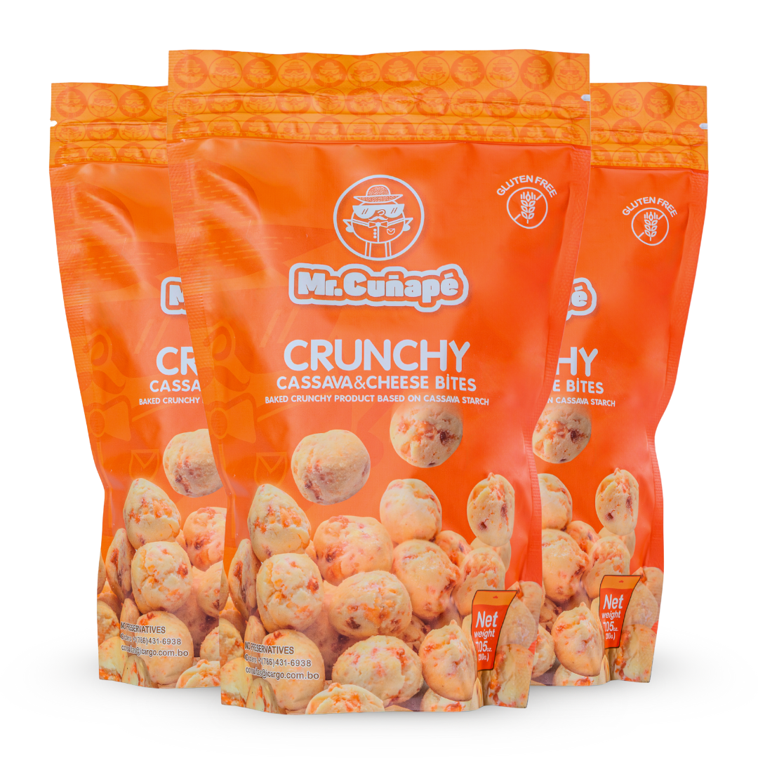 Mr.Cuñapé™ Crunchy Cassava & Cheese Bites, 7.05 oz. (200 g.) Doy Pack