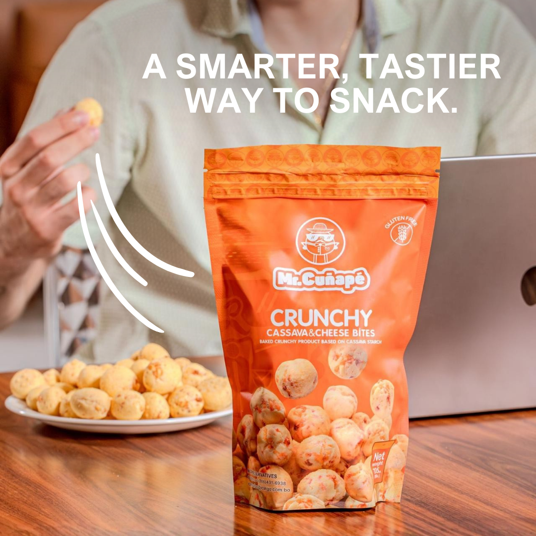 Mr.Cuñapé™ Crunchy Cassava & Cheese Bites, 7.05 oz. (200 g.) Doy Pack
