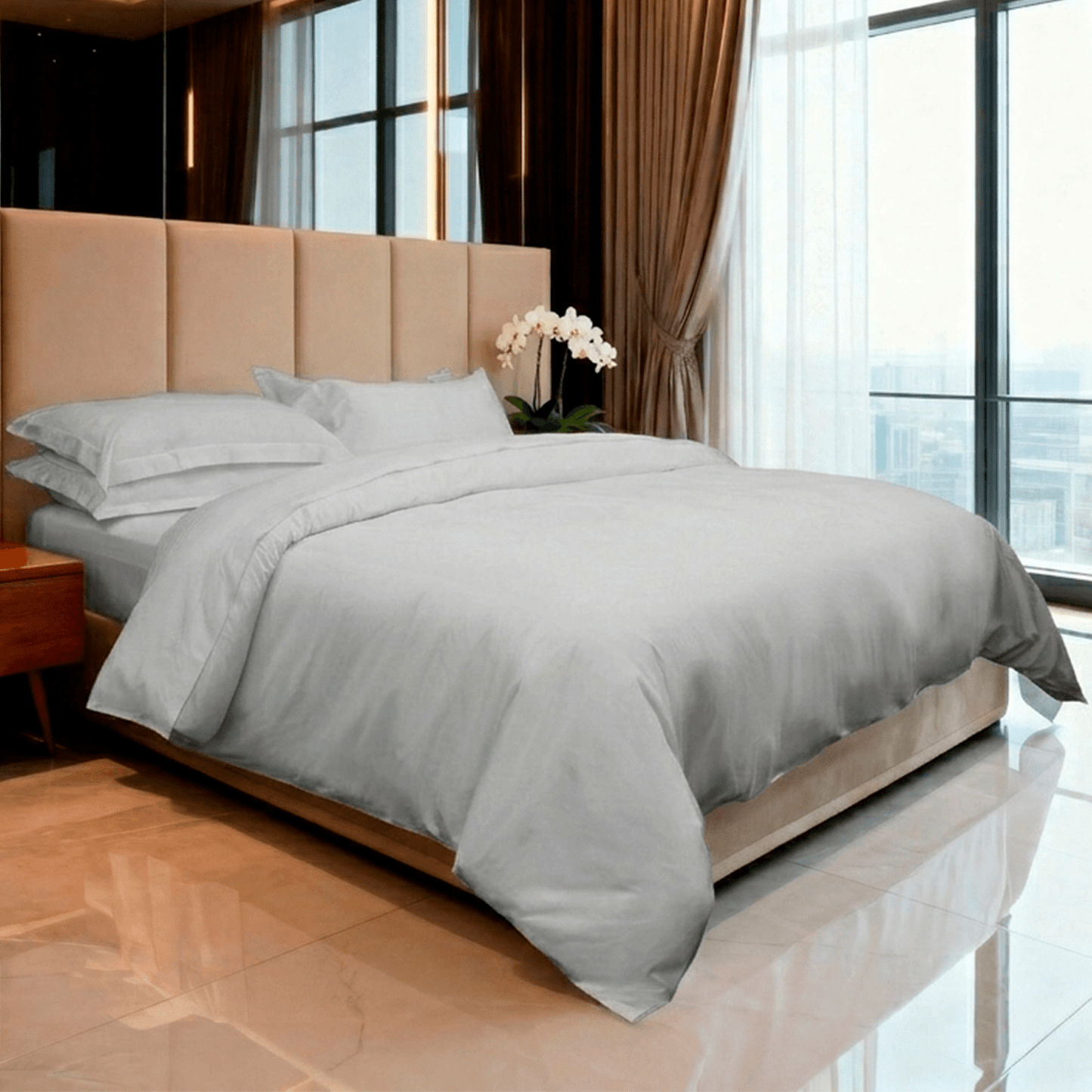 Spring by Rosse™ Sateen Duvet Cover Set | 400 Thread Count Luxury Bedding | 100% Cotton Soft Breathable Comforter Cover | Oeko-Tex Certified