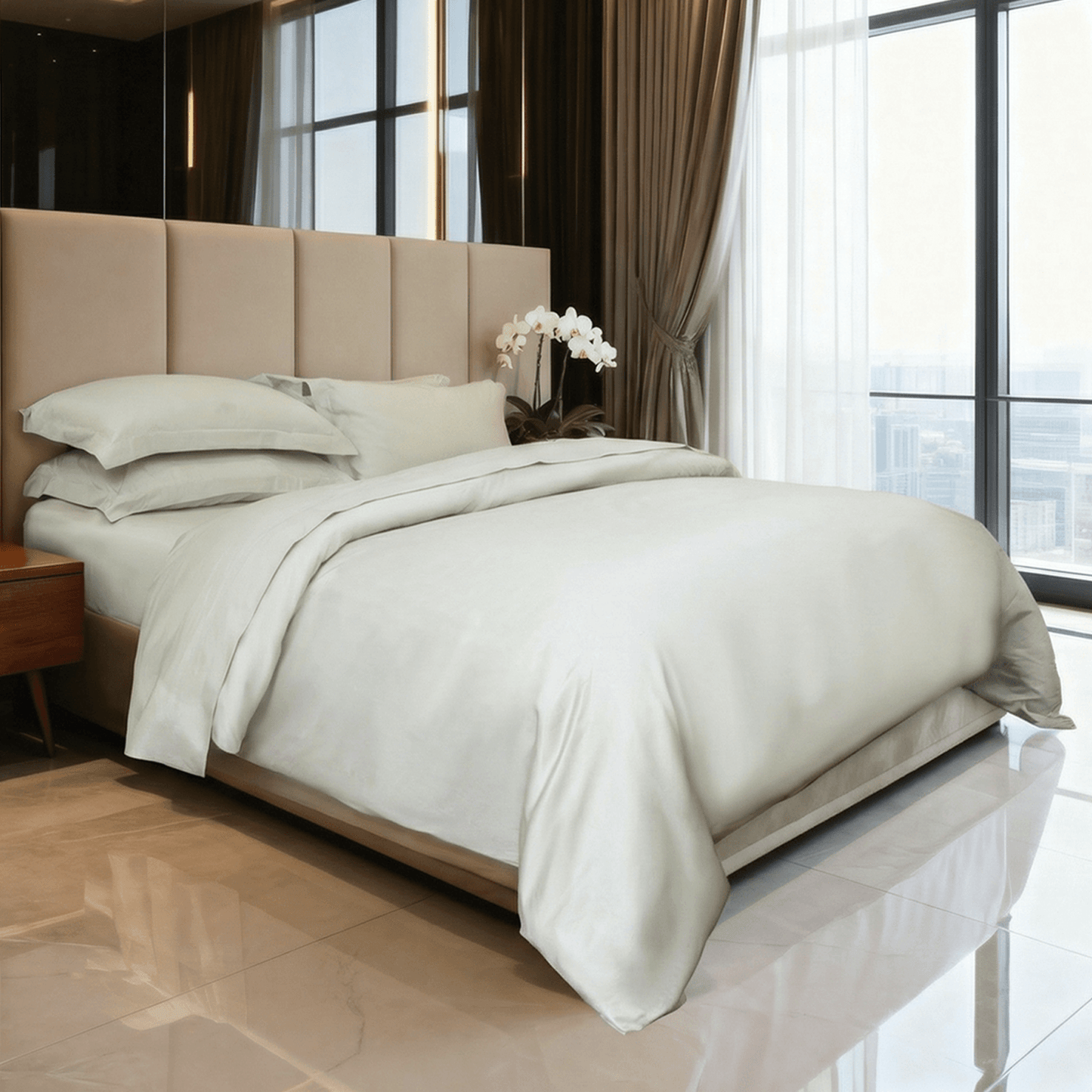 Spring by Rosse™ Sateen Duvet Cover Set | 400 Thread Count Luxury Bedding | 100% Cotton Soft Breathable Comforter Cover | Oeko-Tex Certified