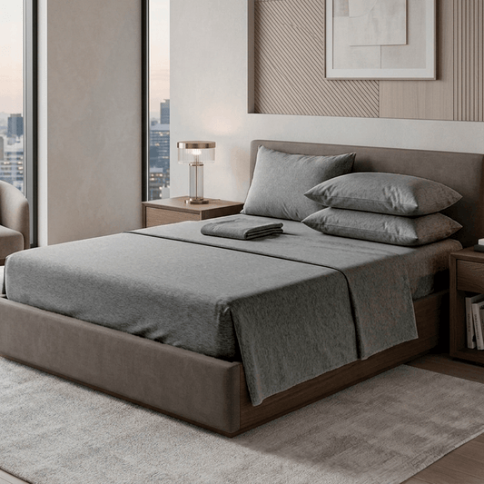 Spring by Rosse™ Soft Jersey Sheet Set | 100% Cotton | 135 GSM Oeko-Tex Certified