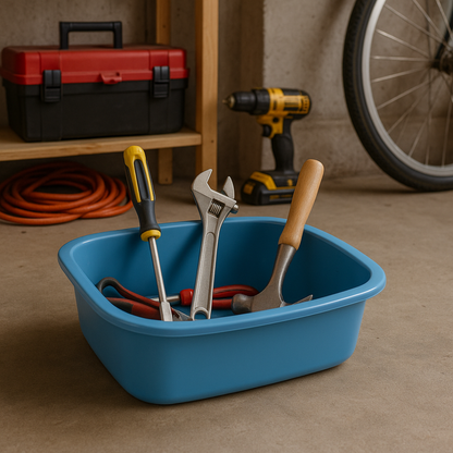 SUPERIOR Plásticos™ Recycled Plastic Multi-Purpose Tub, 8.6 L / 9 Qt Rectangular Basin