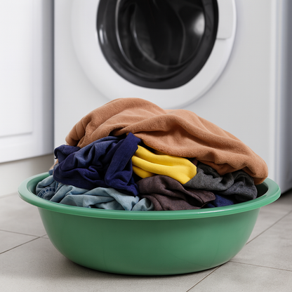 SUPERIOR Plásticos™ Recycled Plastic Multi-Purpose Tub, 5.8 L / 6 Qt Round Basin (Black)