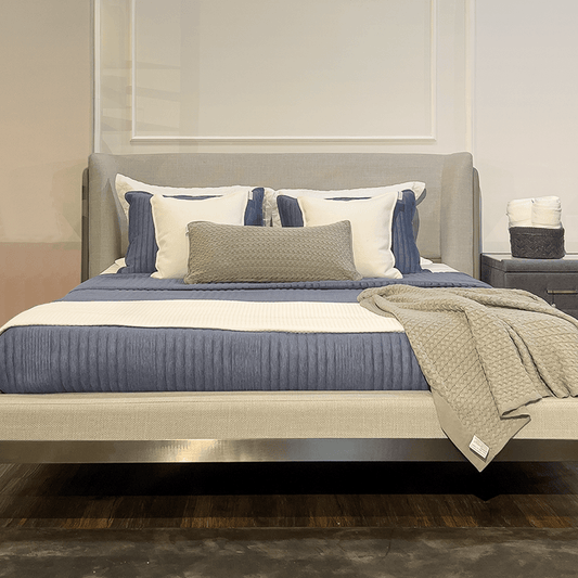 Spring by Rosse™ Trendy Quilt Set | Ribbed Jersey Knit Heavyweight Bedspread | 480 GSM Vertical Channel All-Season Coverlet | 100% Polyester | OekoTex