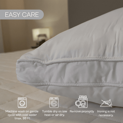 Spring by Rosse™ Duetto Pillow Insert Bamboo, Down Alternative Polyester Fill | Soft Breathable Durable | Everyday Comfort | Bed Pillow | Hypoallergenic Suppor