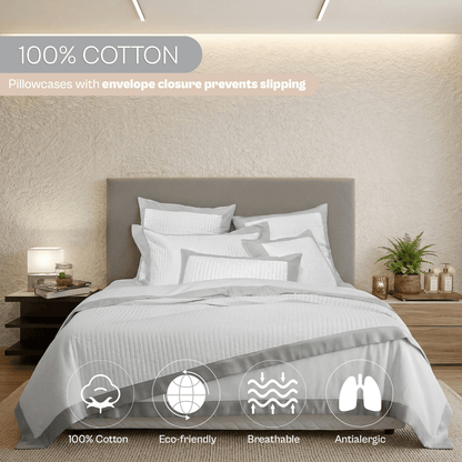 Spring by Rosse™ Duetto Sheet Set | 100% Cotton | 400 Thread Count Oeko-Tex Certified