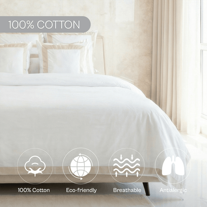 Spring by Rosse™ Mileto Duvet Cover Set | Soft Smooth Breathable | 100% Cotton | Complete Bedding Set 500 Thread Count Sateen | Oeko-Tex Certified