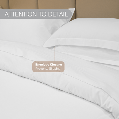 Spring by Rosse™ Sateen Duvet Cover Set | 100% Cotton | Complete Bedding Set 400 Thread | 3 Piece Bedding | Oeko-Tex Certified