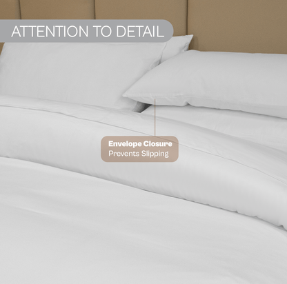 Spring by Rosse™ Bamboo Duvet Cover Set | 100% Rayon from Bamboo 300 Thread Count Sateen | 3 Piece Bedding | Oeko-Tex Certified