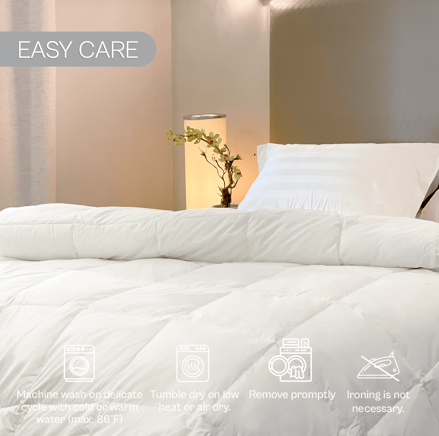 Spring by Rosse™ Royal Suite Cotton Duvet Insert & Comforter | Down Alternative Fill, Soft Breathable Lightweight | All Season Comfort | Bedding Insert