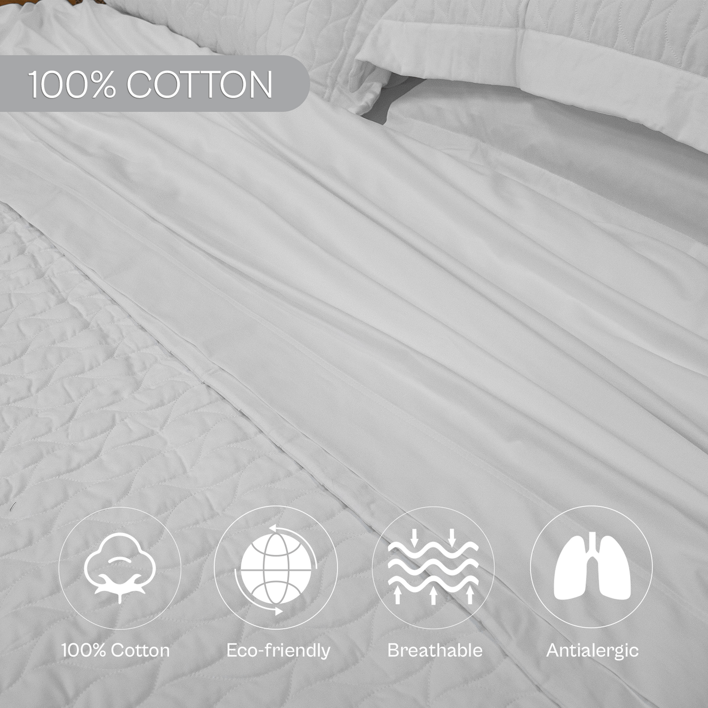Spring by Rosse™ Sateen Quilt Set | 100% Cotton | 400 TC Oeko-Tex