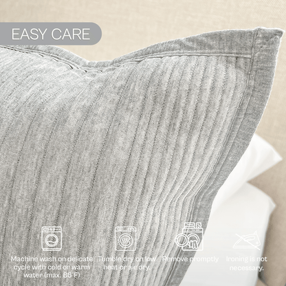 Spring by Rosse™ Trendy Jersey Quilt Set | 3 Piece Bedding | All Season Bedspread 480 GSM Polyester Jersey