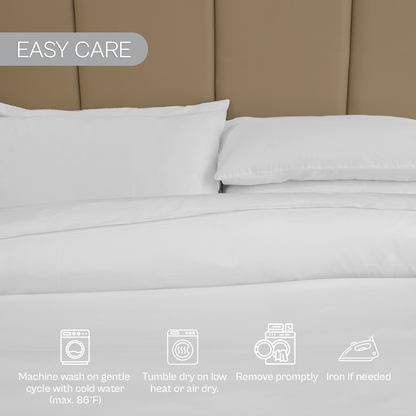 Spring by Rosse™ Bamboo Duvet Cover Set | 100% Rayon from Bamboo 300 Thread Count Sateen | 3 Piece Bedding | Oeko-Tex Certified