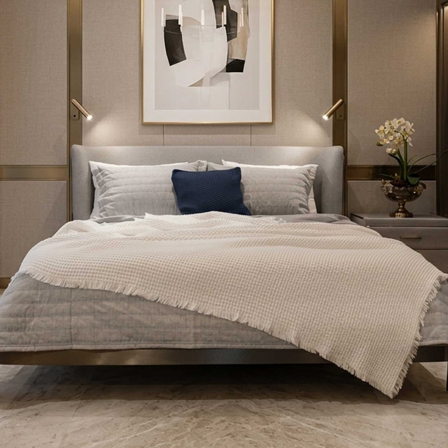Spring by Rosse™ Waffle Weave Bed Blanket | Soft Textured 100% Cotton