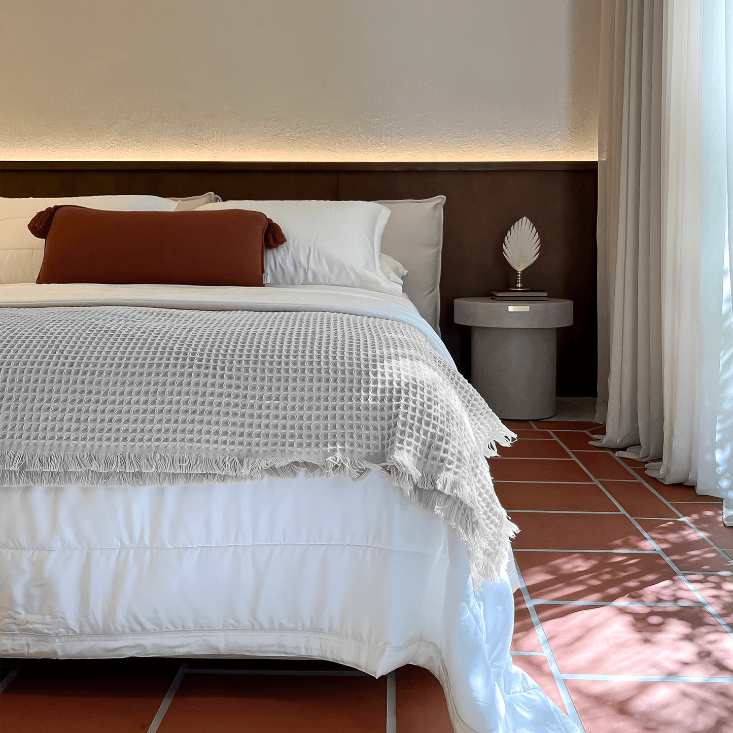 Spring by Rosse™ Waffle Weave Bed Blanket | Soft Textured 100% Cotton